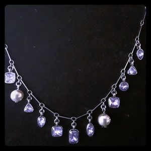 Simply Vera Wang Necklace NWT Silver & Purple